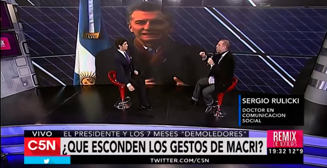 Análisis gestual del presidente Macri en C5N